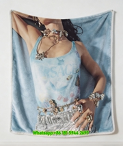 Versace Ocean Blue Underwater Print Flannel Throw Blanket Luxury Versace Fashion Graphic Fleece Blanket IMG_1717